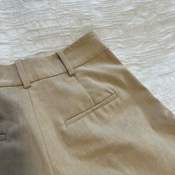 Simons Icone Tan Pleated Trousers, Pleated barrel-leg pant sand color - Picture 5 of 10